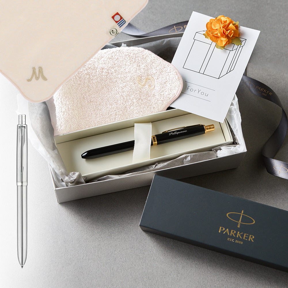 マルチファンクションペン SONNET + タオルハンカチ ピンク / Premium Gift Set