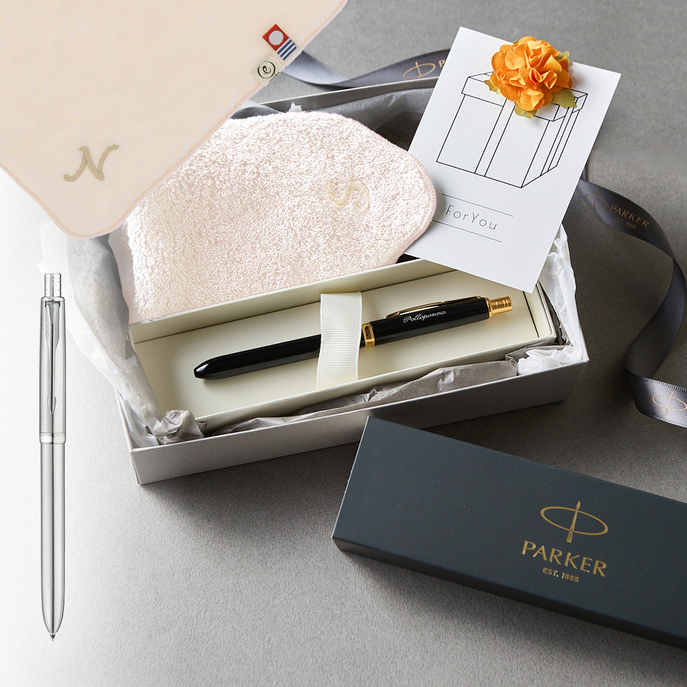 マルチファンクションペン SONNET + タオルハンカチ ピンク / Premium Gift Set