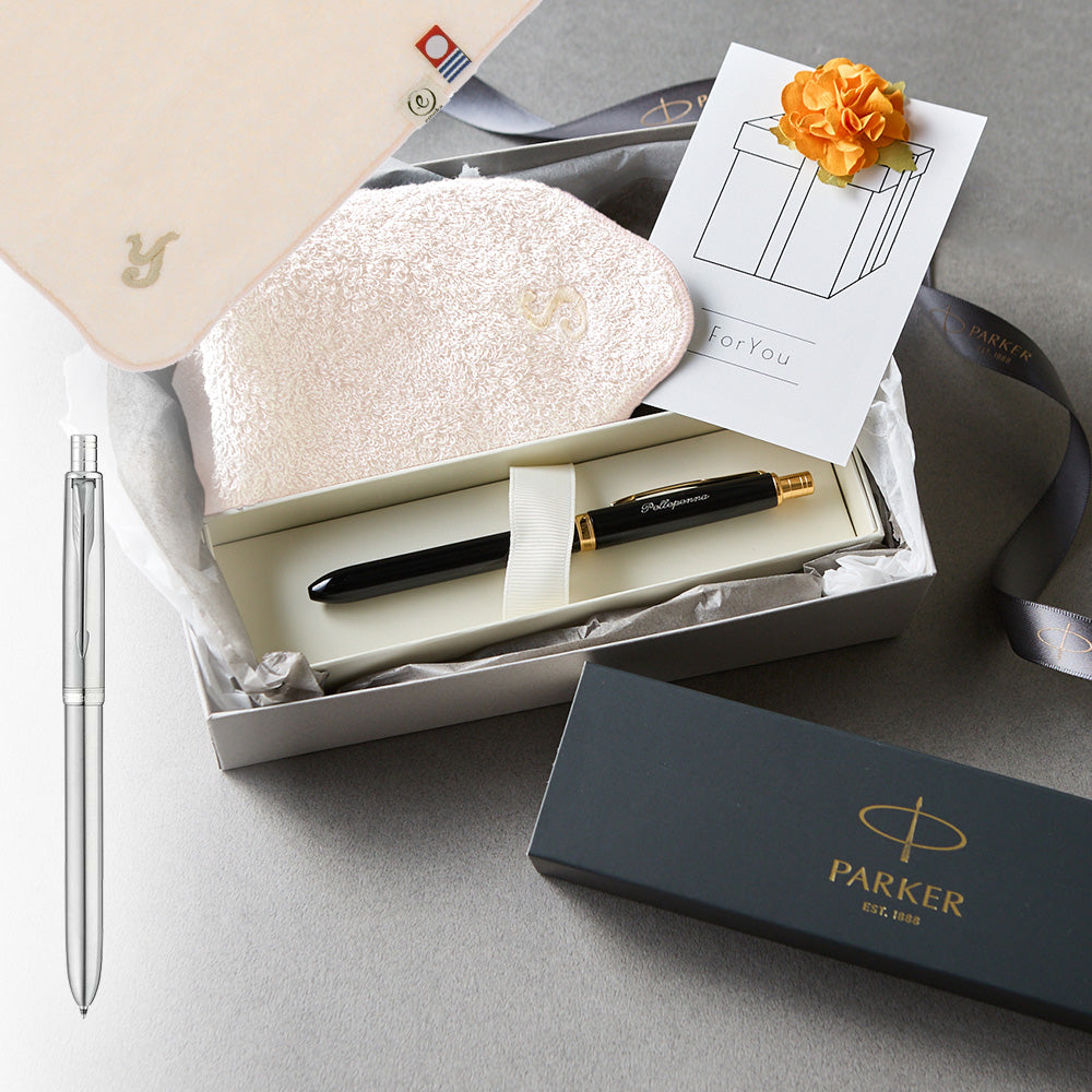 マルチファンクションペン SONNET + タオルハンカチ ピンク / Premium Gift Set