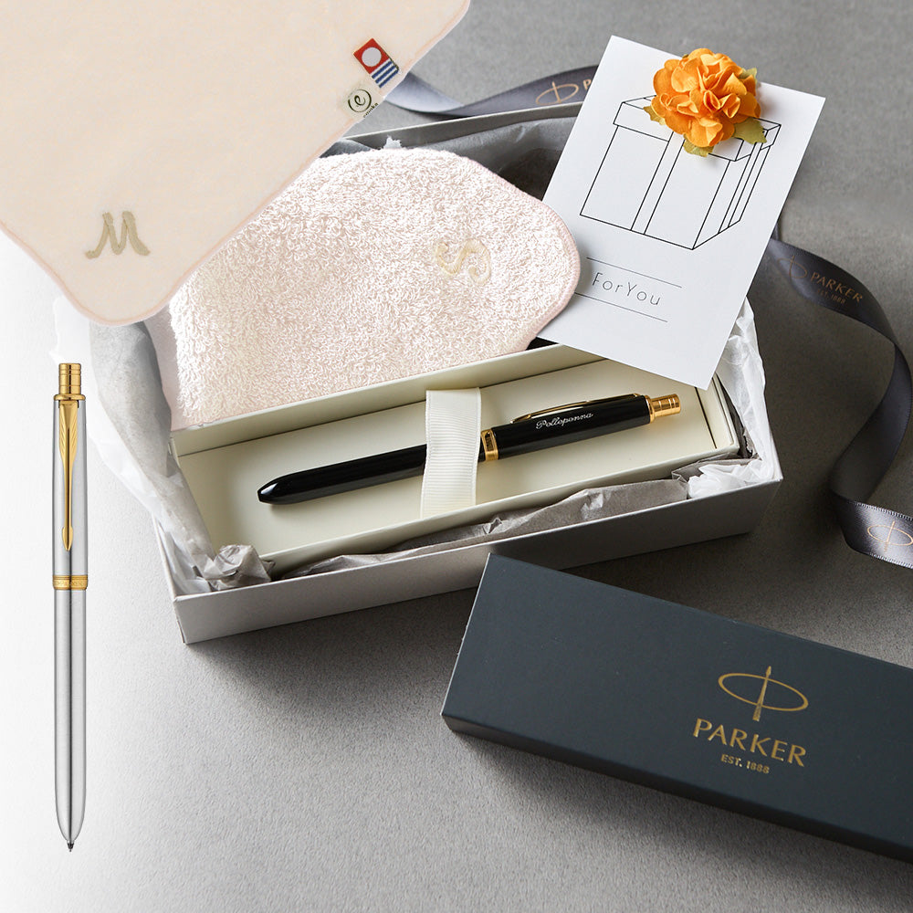 マルチファンクションペン SONNET + タオルハンカチ ピンク / Premium Gift Set