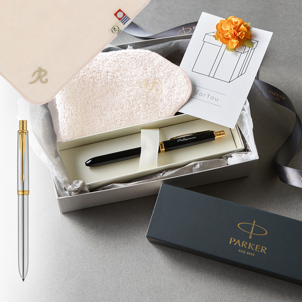 マルチファンクションペン SONNET + タオルハンカチ ピンク / Premium Gift Set