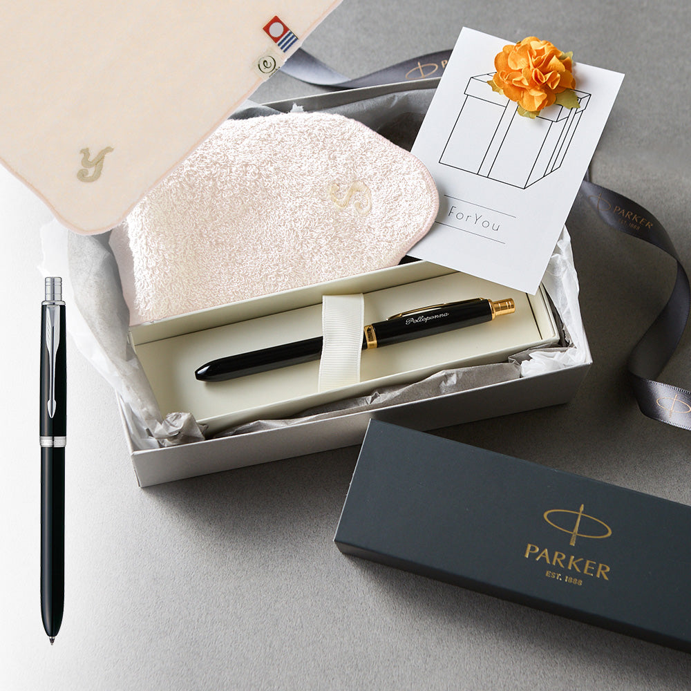 マルチファンクションペン SONNET + タオルハンカチ ピンク / Premium Gift Set