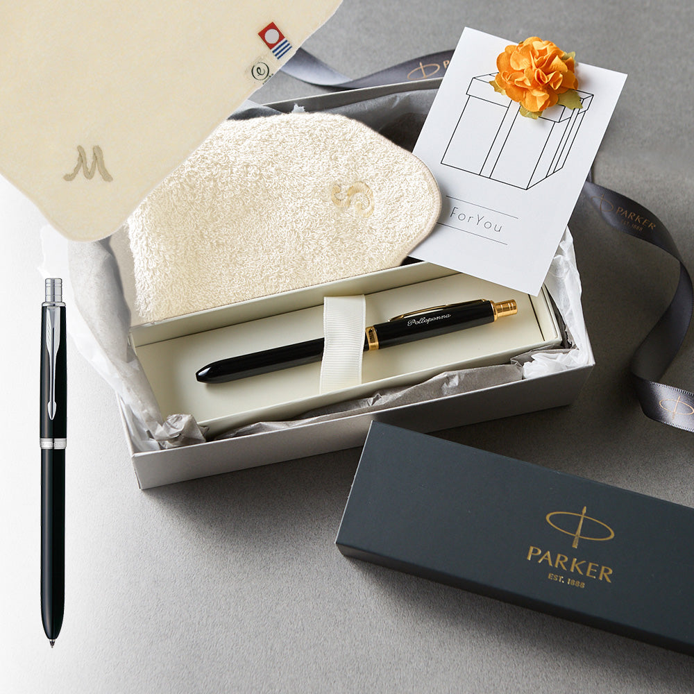 マルチファンクションペン SONNET + タオルハンカチ ナチュラル / Premium Gift Set
