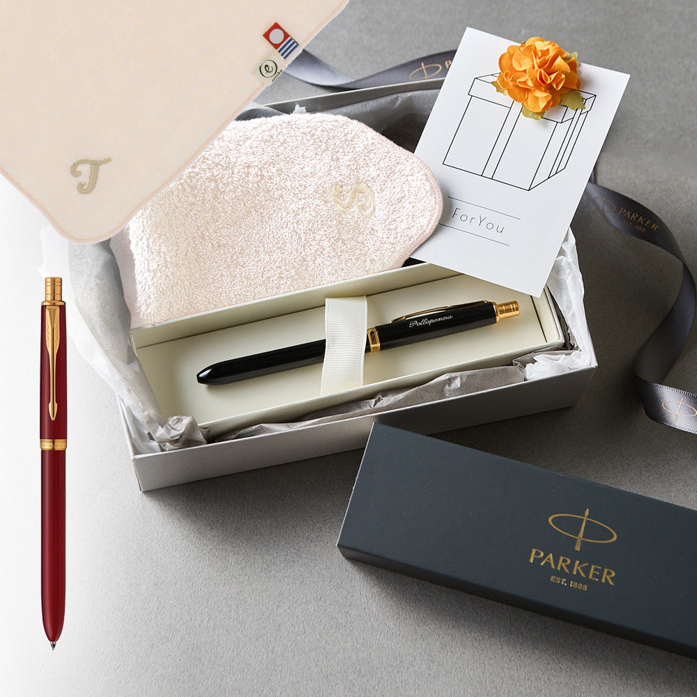 マルチファンクションペン SONNET + タオルハンカチ ピンク / Premium Gift Set