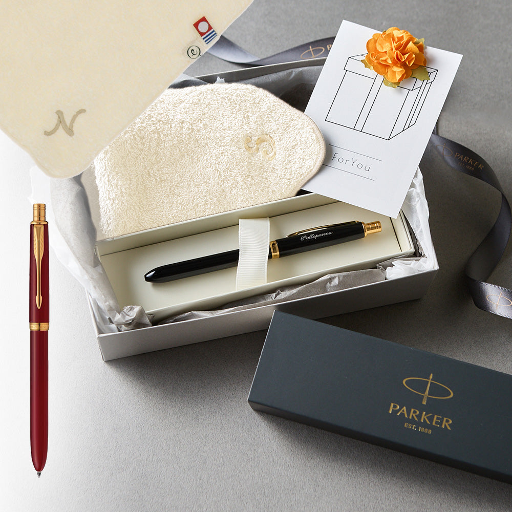 マルチファンクションペン SONNET + タオルハンカチ ナチュラル / Premium Gift Set