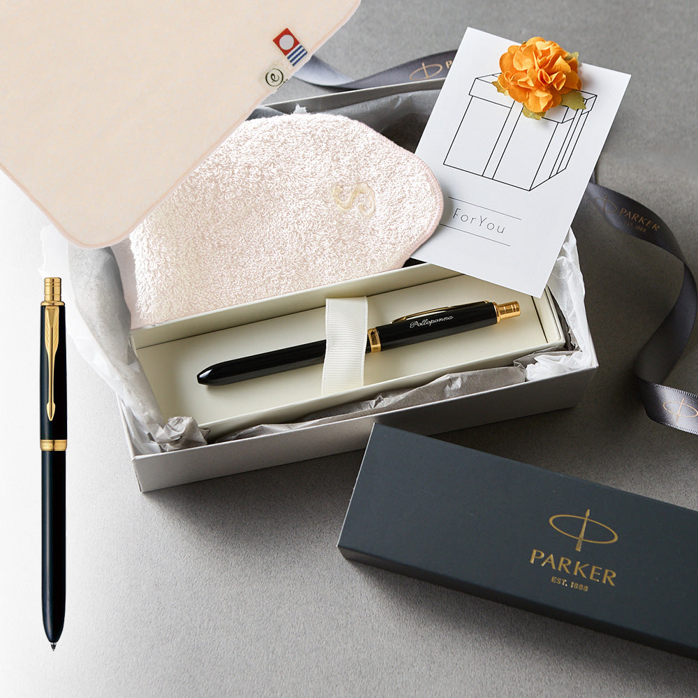 マルチファンクションペン SONNET + タオルハンカチ ピンク / Premium Gift Set