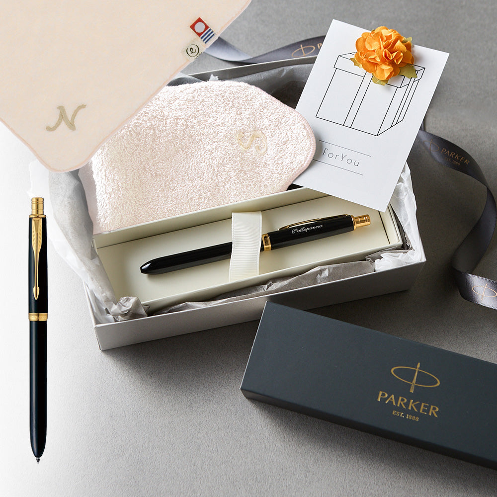 マルチファンクションペン SONNET + タオルハンカチ ピンク / Premium Gift Set