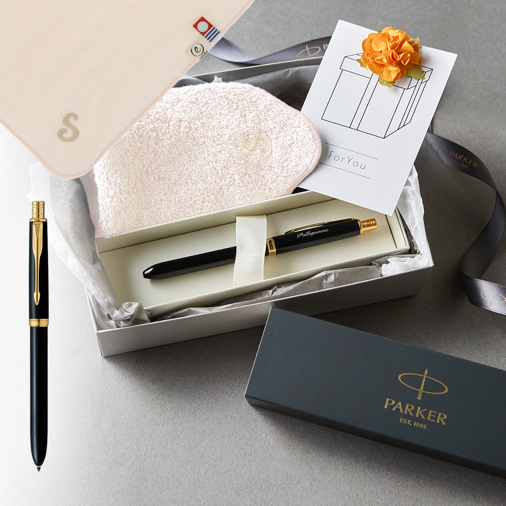 マルチファンクションペン SONNET + タオルハンカチ ピンク / Premium Gift Set