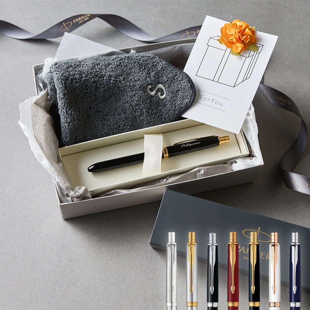 マルチファンクションペン SONNET + タオルハンカチ クラシックグレー / Premium Gift Set