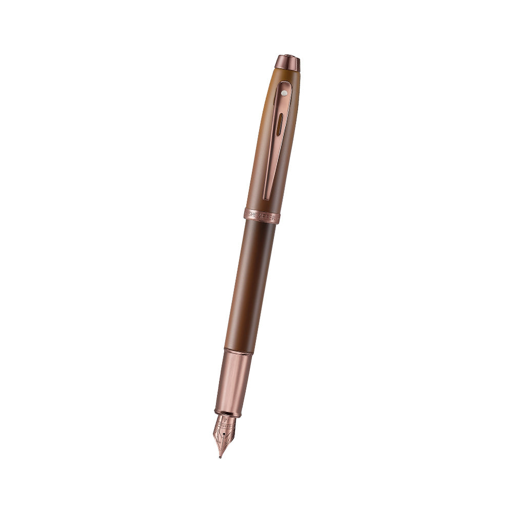 万年筆 Sheaffer® 100 マットブラウン + カードホルダー / COFFEE EDITION (コーヒーエディション) Gift Set