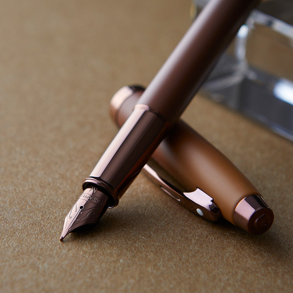 万年筆 Sheaffer® 100 マットブラウン + カードホルダー / COFFEE EDITION (コーヒーエディション) Gift Set