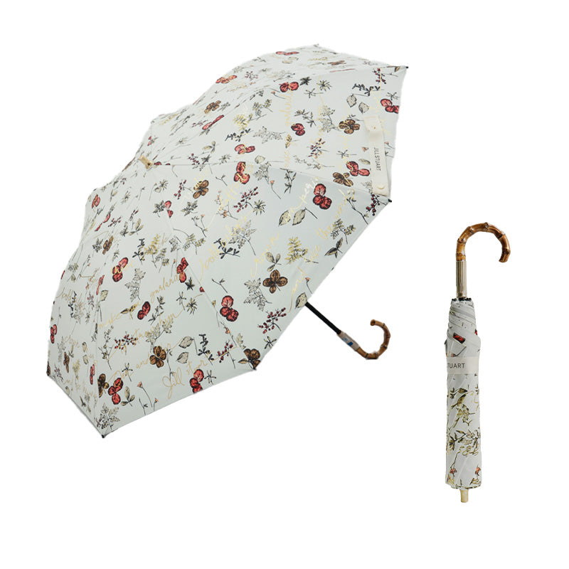 日傘 オレンジ 50cm 1JI27715-15-65 / 手開き式 折りたたみ傘 晴雨兼用