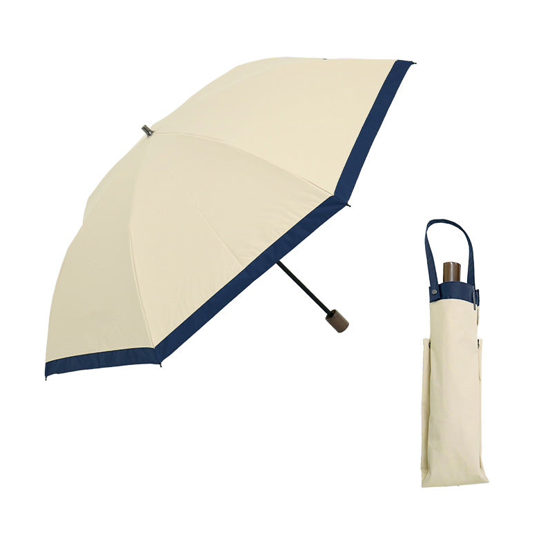 日傘 バイカラーベージュ 55cm 1BH22028-29-83 / 東レ サマーシールド 手開き式 折りたたみ傘 晴雨兼用 スマート2Way