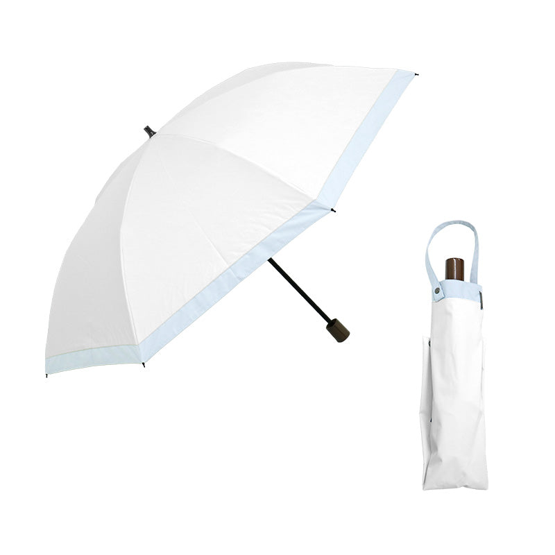 日傘 バイカラーホワイト 55cm 1BH22028-29-90 / 東レ サマーシールド 手開き式 折りたたみ傘 晴雨兼用 スマート2Way