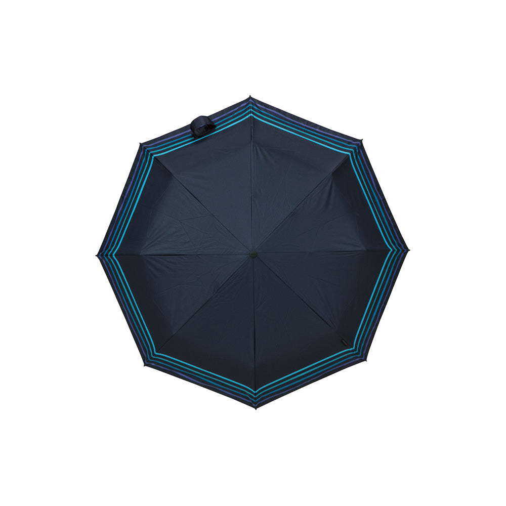 雨傘 ストライプミスティックブルー 53cm KNTL220-4003S / 自動開閉式 折りたたみ傘 晴雨兼用 T.220