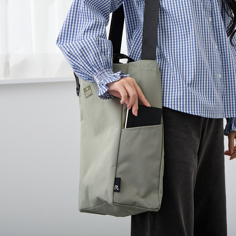 2WAY ショルダー トートバッグ カーキ / SC.トール2WAY.リップストップ-A