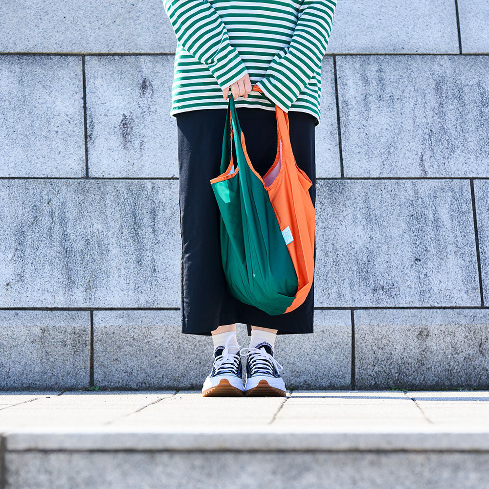 エコバッグ Bicolour Green & Orange(バイカラー グリーン&オレンジ)