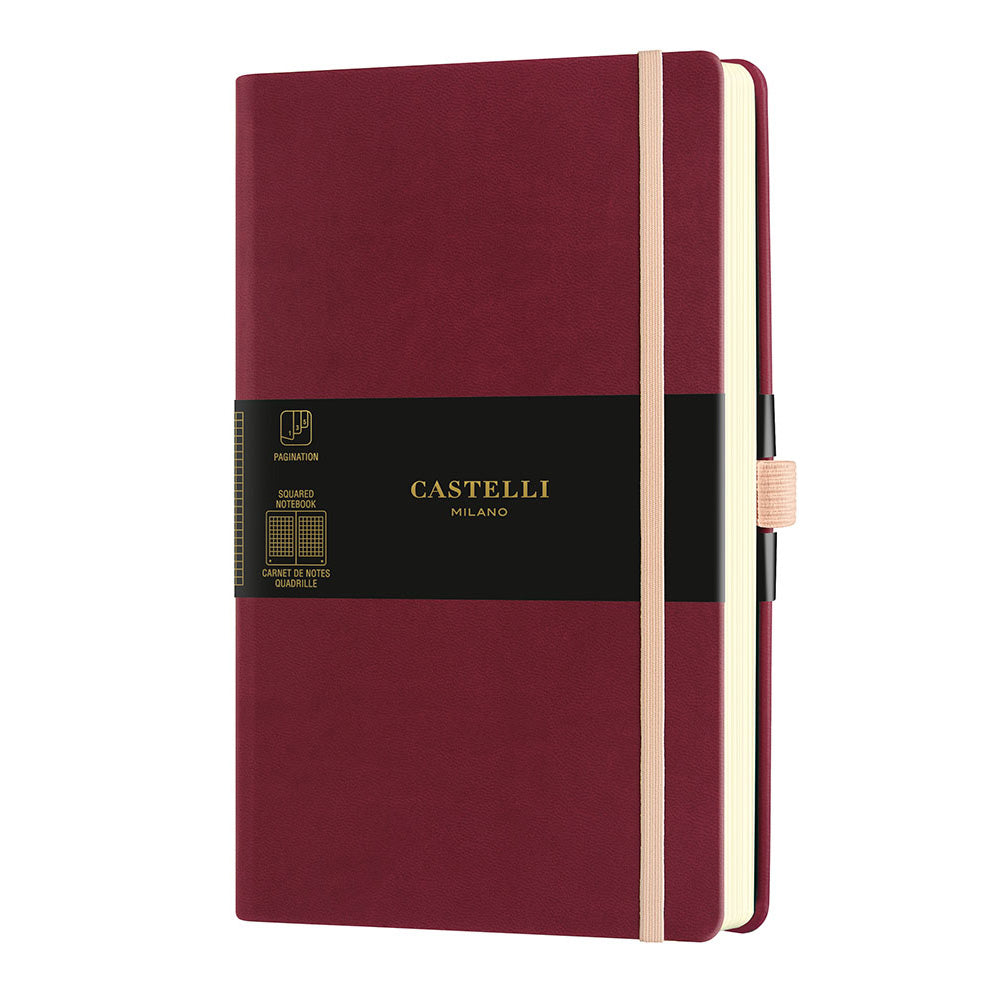 ノート BLACK CHERRY (ブラックチェリー) 方眼 ミディアムサイズ / AQUA