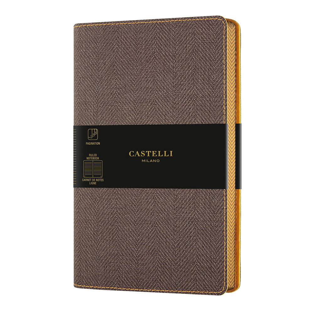 ノート TOBACCO BROWN (タバコブラウン) 罫線 ミディアムサイズ / HARRIS