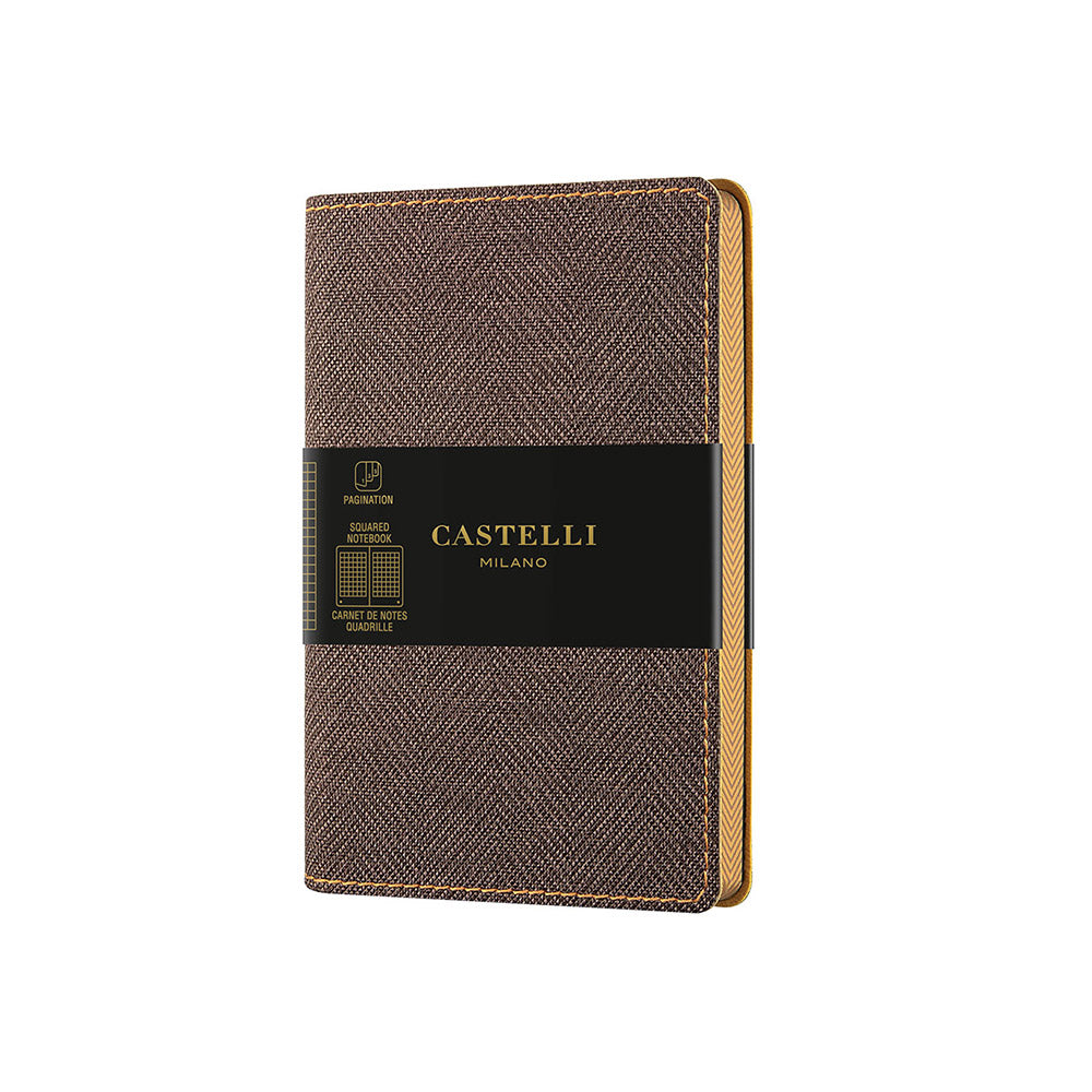 ノート TOBACCO BROWN (タバコブラウン) 方眼 ポケットサイズ / HARRIS