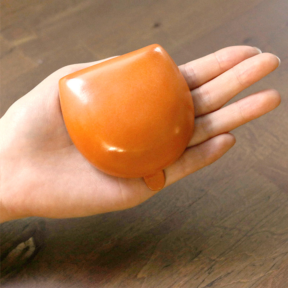 財布 ライトオレンジ / コインケース シームレス シルバーロゴ