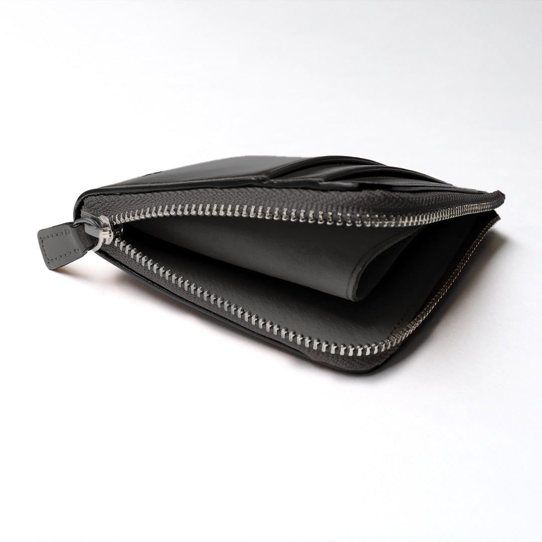 財布 ブラック / L字型ジップ財布