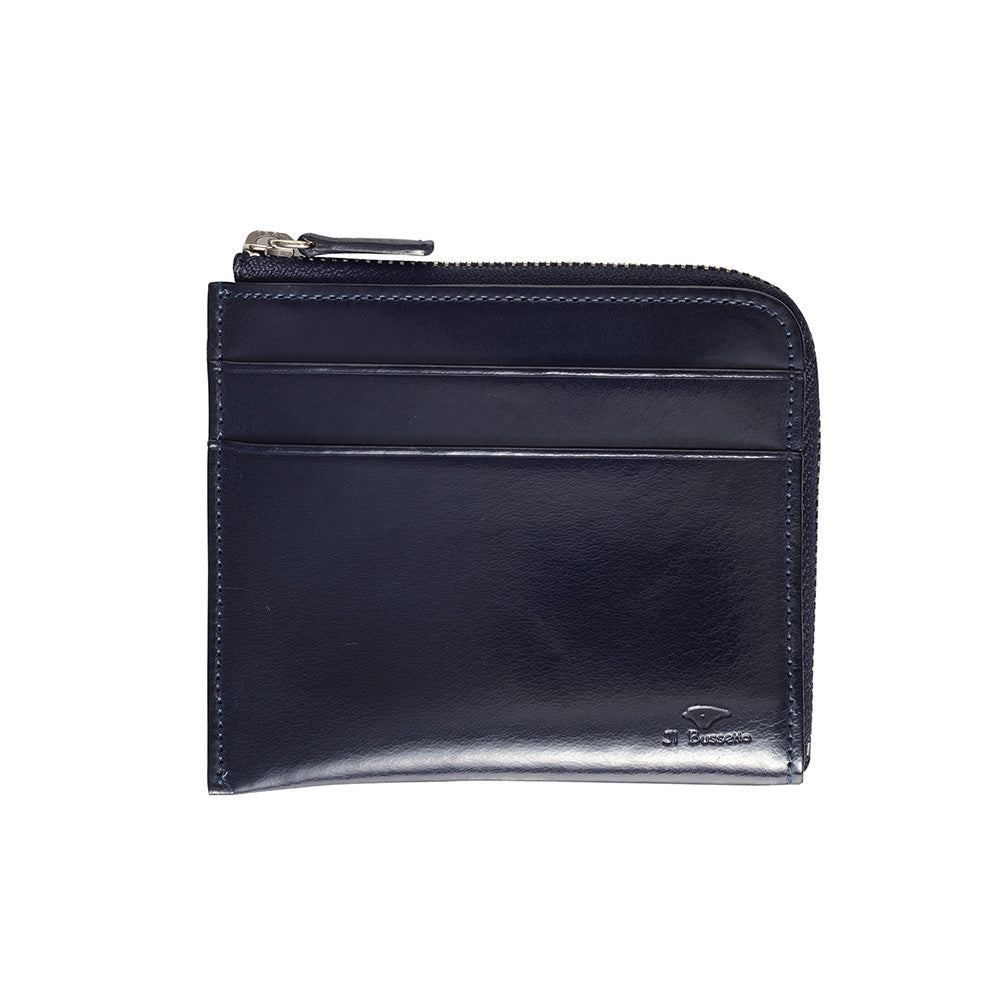 財布 ネイビー / L字型ジップ財布