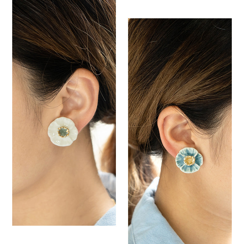 ピアス 桃 / 優花