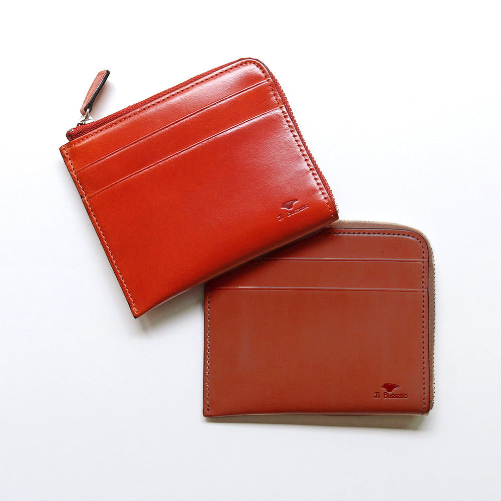 財布 オレンジ / L字型ジップ財布