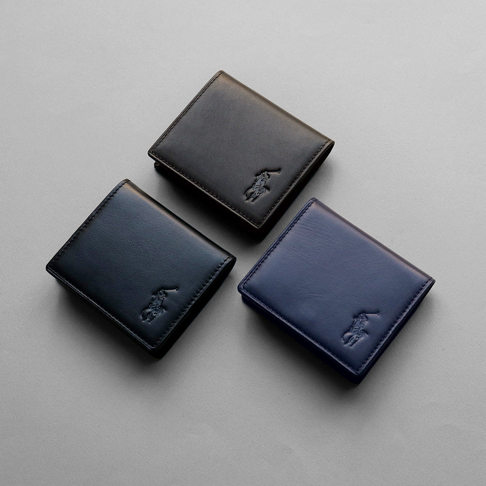 財布 ネイビー BOX型コインケース P-CLB263-75 / Calf Leather series カーフレザーシリーズ