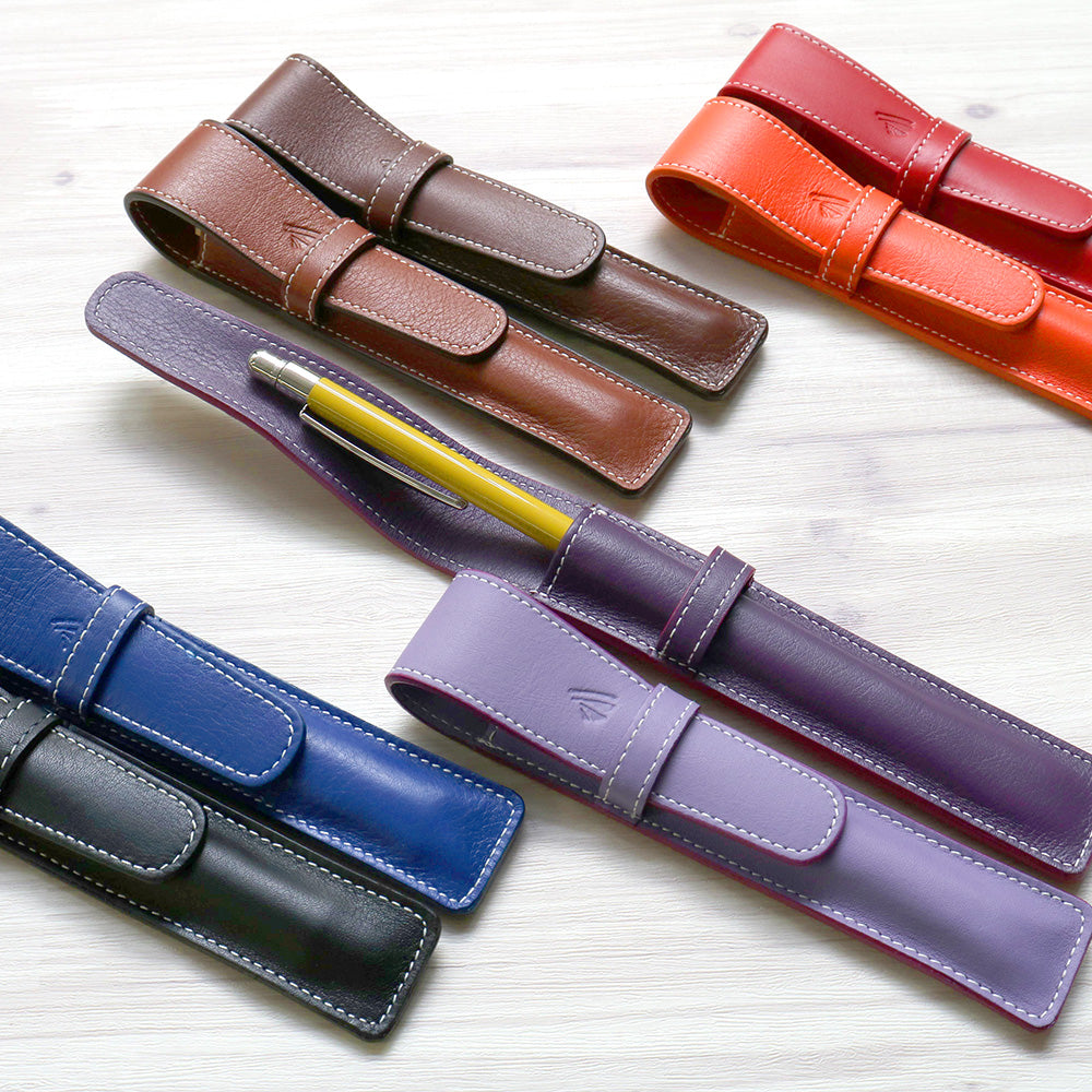 ペンケース オレンジ / 1本差し リビエラ