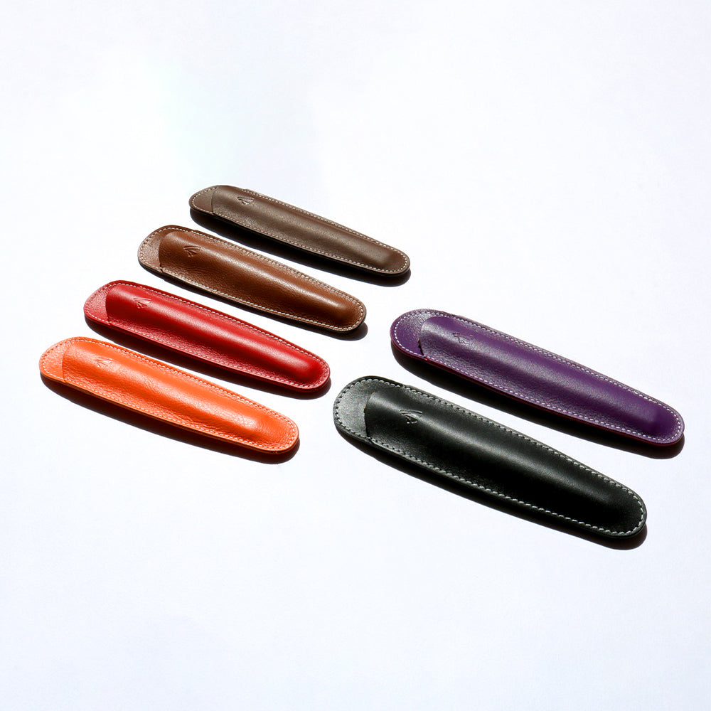 ペンケース オレンジ / 1本差し 大 リビエラ