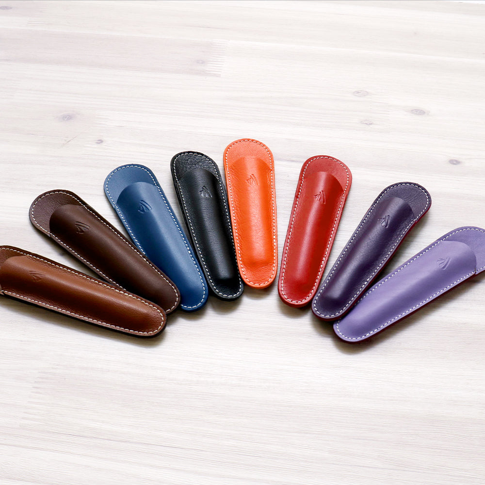 ペンケース チョコレート / 1本差し 小 リビエラ