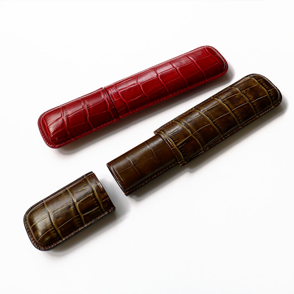 ペンケース ブラウン / 1本差し シャムレザー