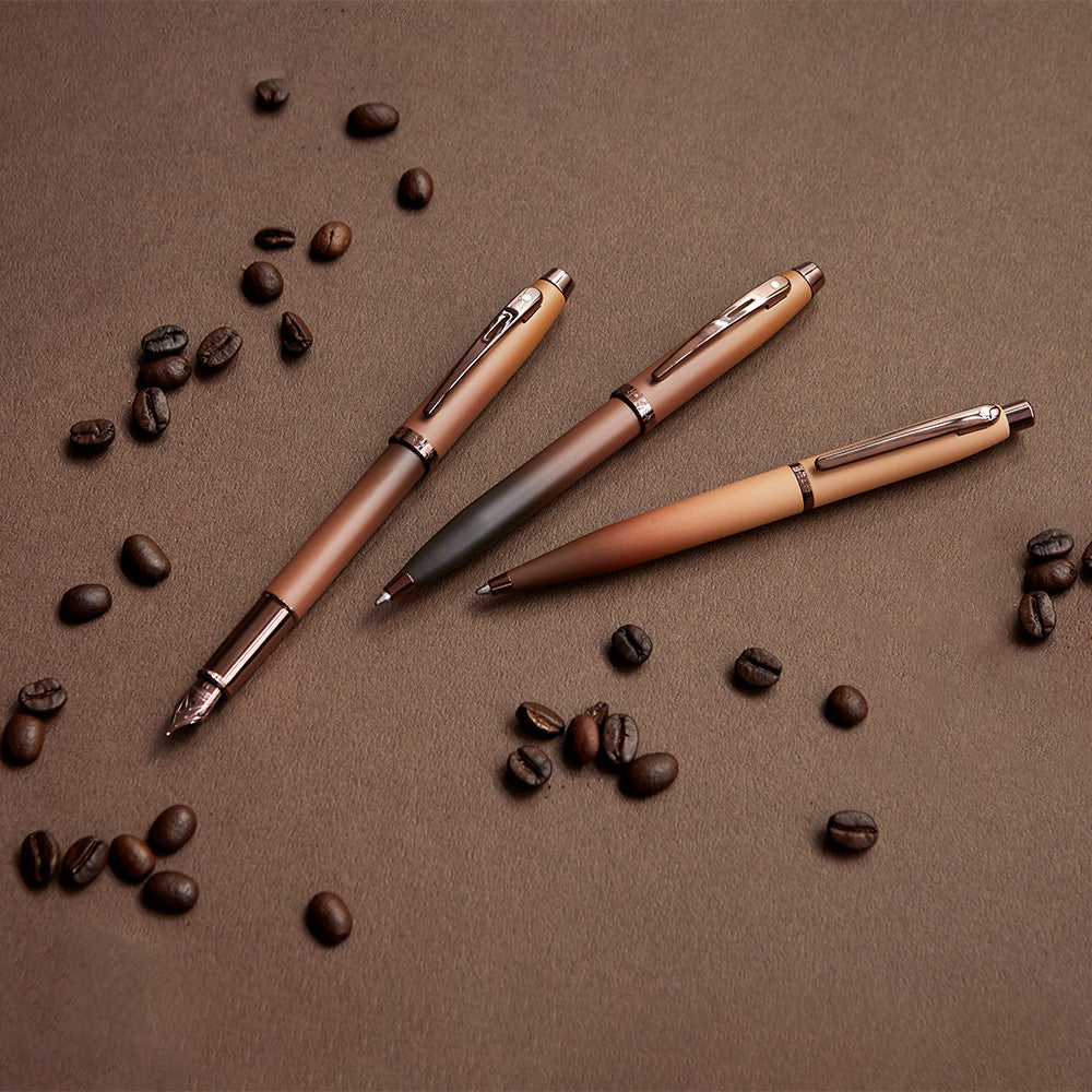万年筆 Sheaffer® 100 マットブラウン + カードホルダー / COFFEE EDITION (コーヒーエディション) Gift Set