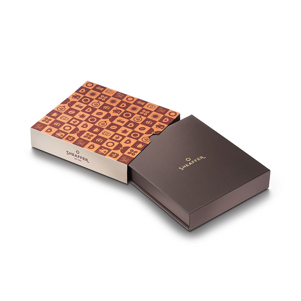 万年筆 Sheaffer® 100 マットブラウン + カードホルダー / COFFEE EDITION (コーヒーエディション) Gift Set