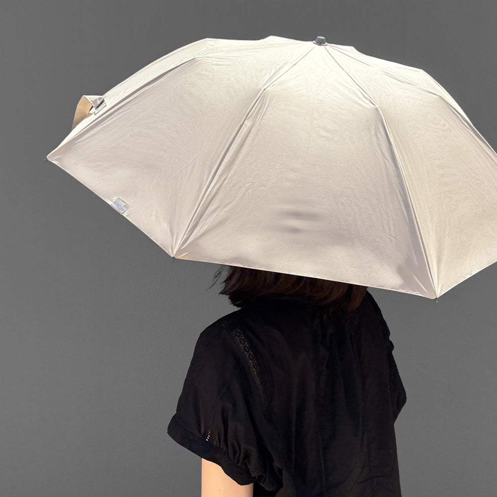 日傘 ベージュ 58cm / Radi-Cool 手開き式 折りたたみ傘 晴雨兼用