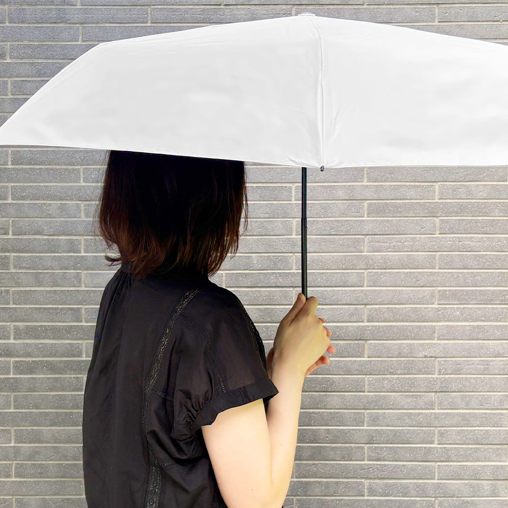 日傘 ホワイト 58cm / Radi-Cool 手開き式 折りたたみ傘 晴雨兼用