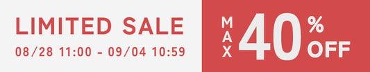 【終了】LIMITED SALE 開催中！MAX40％OFF