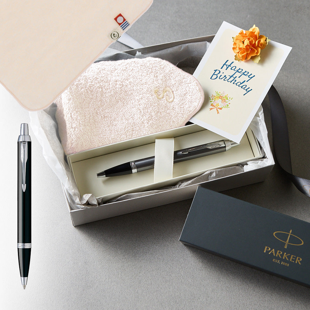 ボールペン IM The Core Line + タオルハンカチ パウダーピンク  / Premium Gift Set