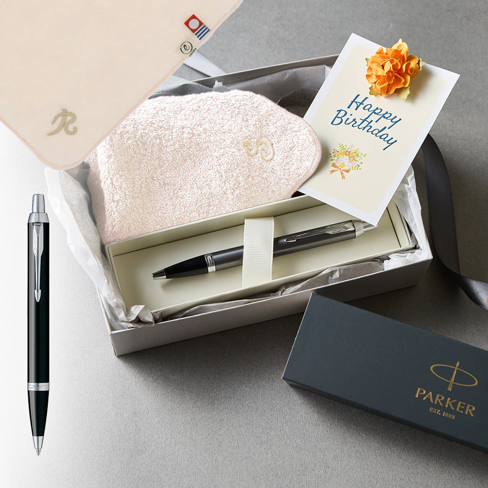 ボールペン IM The Core Line + タオルハンカチ パウダーピンク  / Premium Gift Set