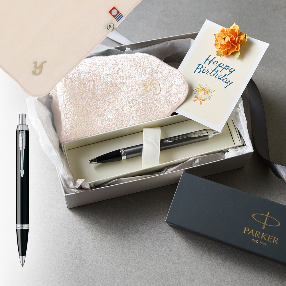 ボールペン IM The Core Line + タオルハンカチ パウダーピンク  / Premium Gift Set