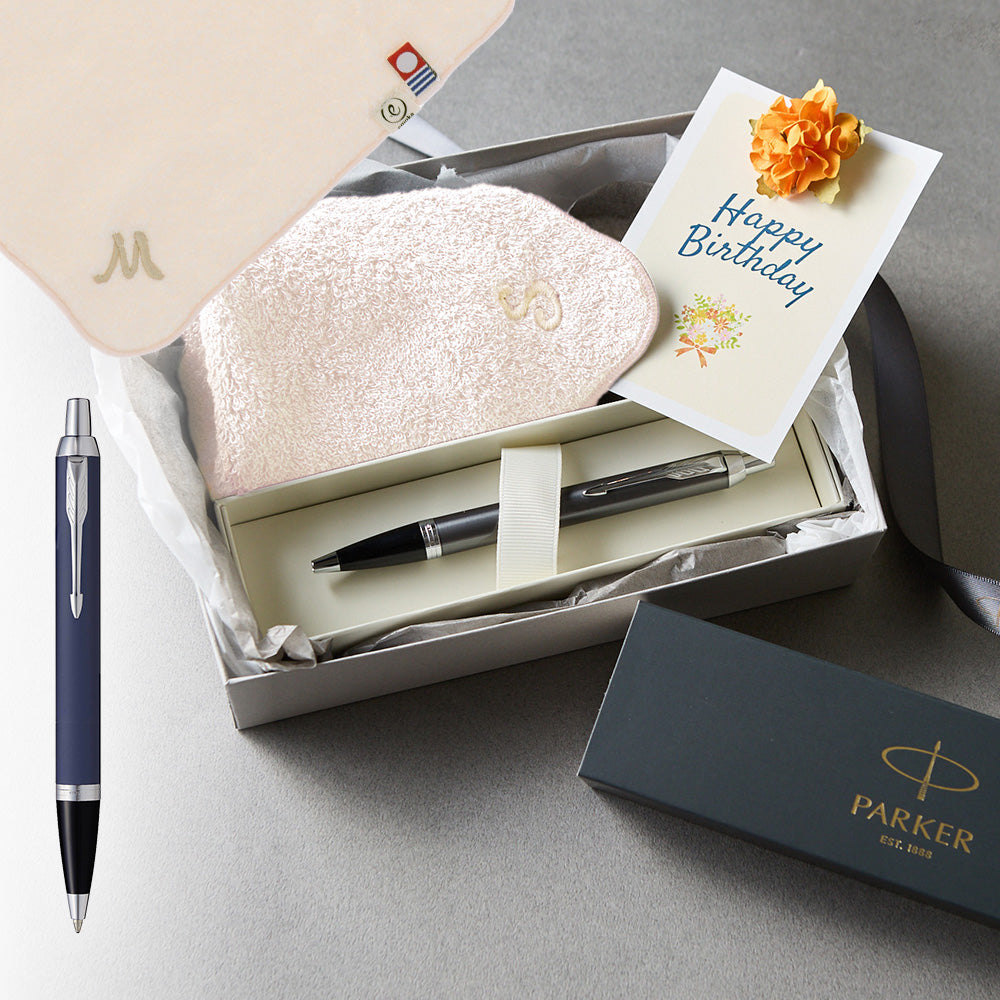 ボールペン IM The Core Line + タオルハンカチ パウダーピンク  / Premium Gift Set