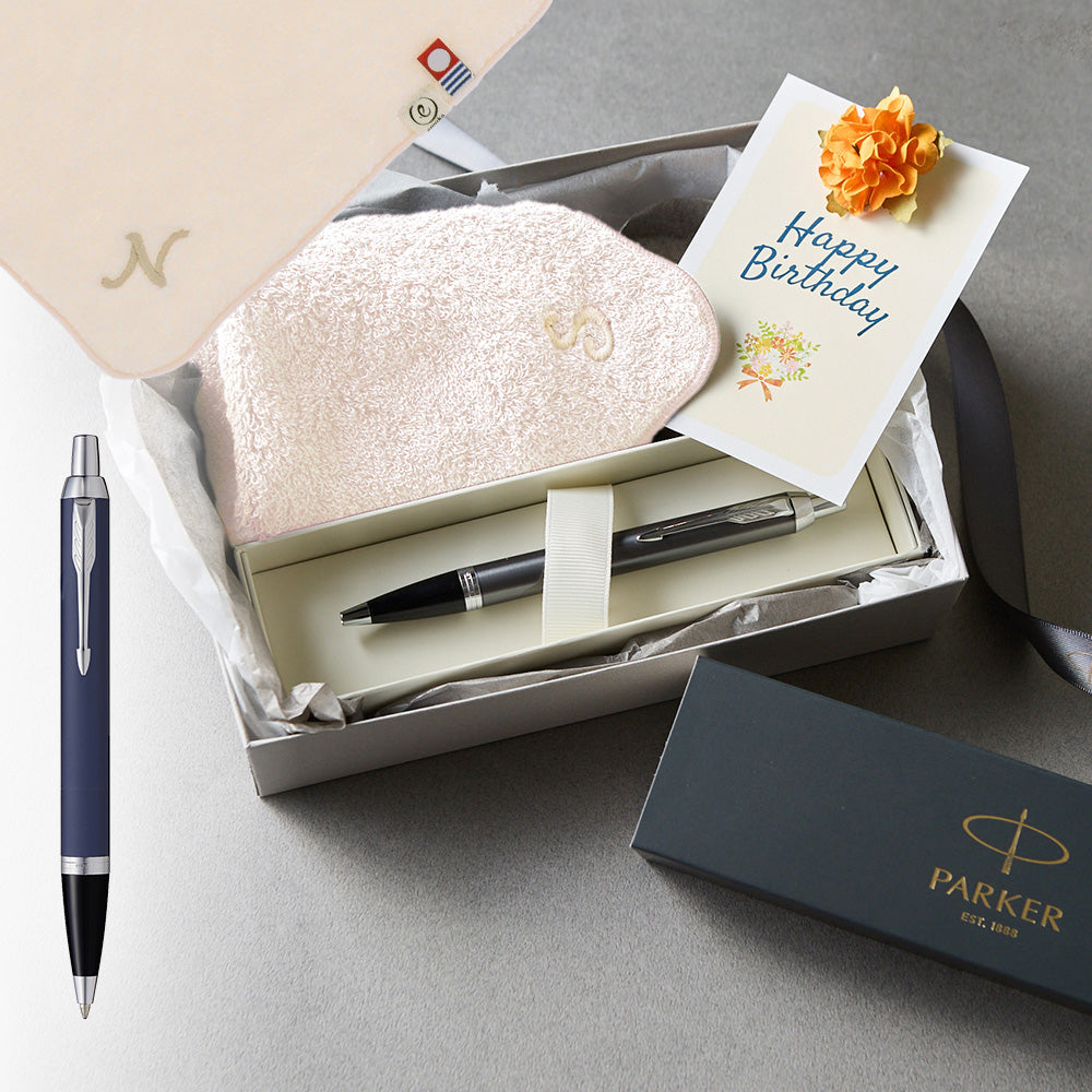 ボールペン IM The Core Line + タオルハンカチ パウダーピンク  / Premium Gift Set