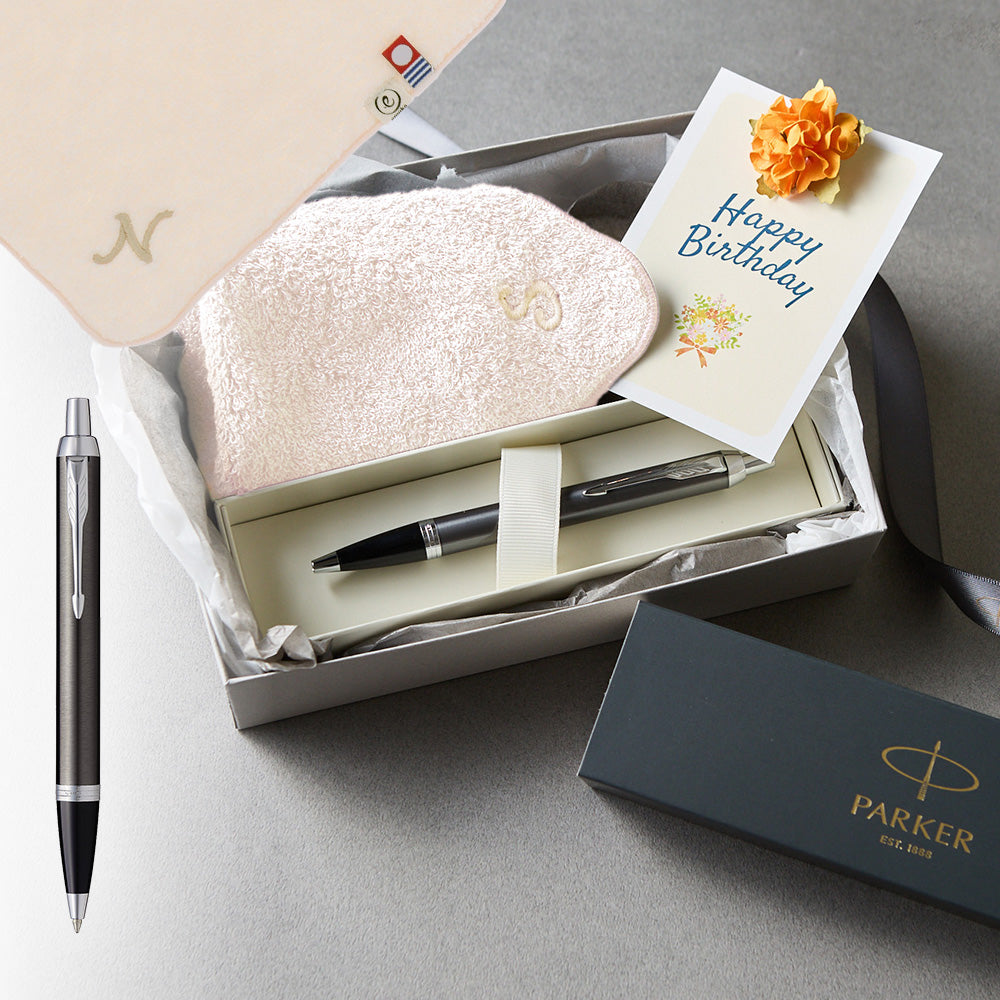 ボールペン IM The Core Line + タオルハンカチ パウダーピンク  / Premium Gift Set