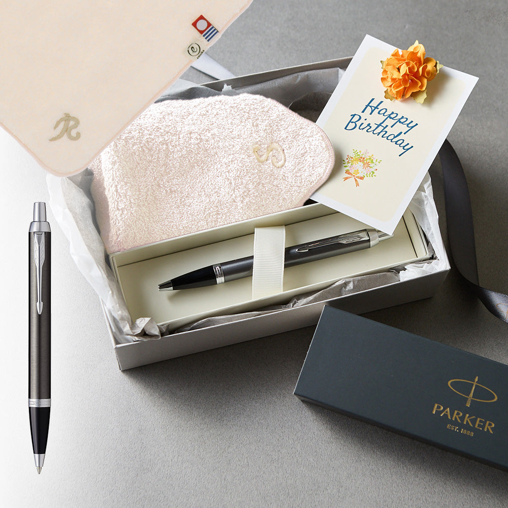 ボールペン IM The Core Line + タオルハンカチ パウダーピンク  / Premium Gift Set