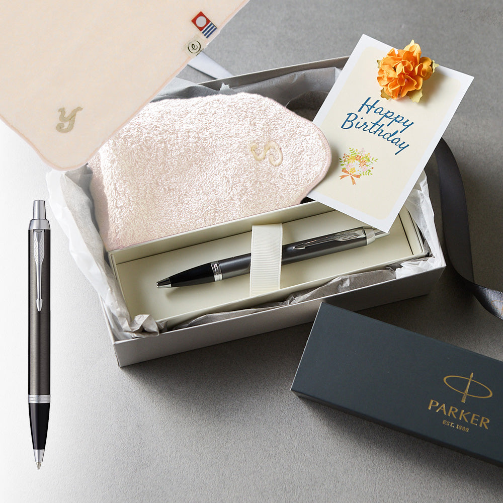 ボールペン IM The Core Line + タオルハンカチ パウダーピンク  / Premium Gift Set