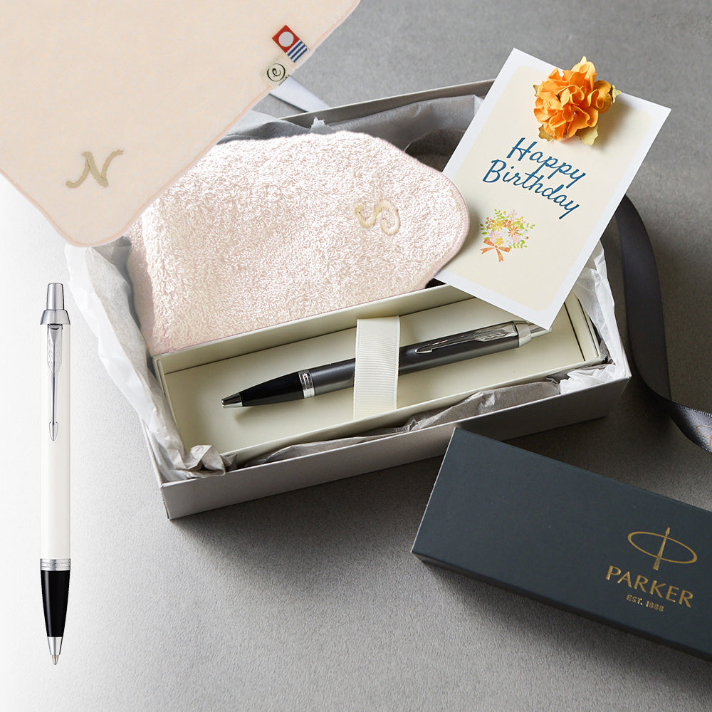 ボールペン IM The Core Line + タオルハンカチ パウダーピンク  / Premium Gift Set