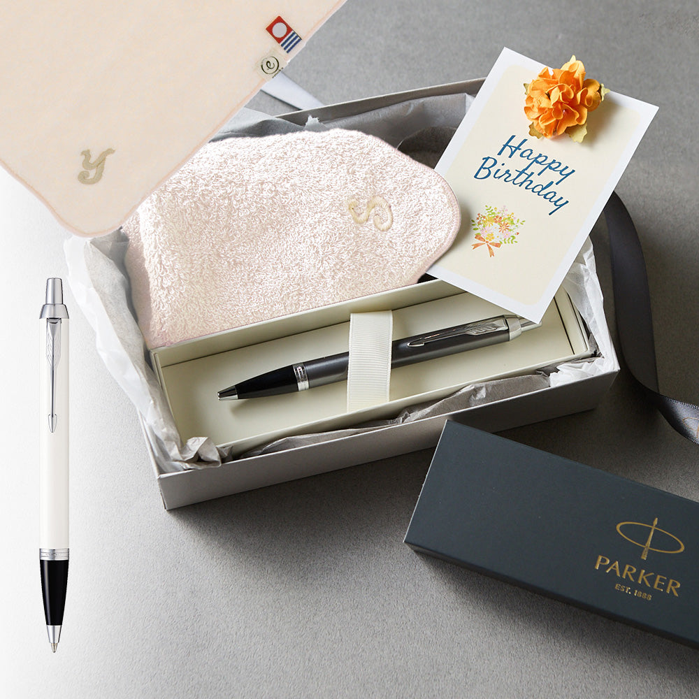 ボールペン IM The Core Line + タオルハンカチ パウダーピンク  / Premium Gift Set