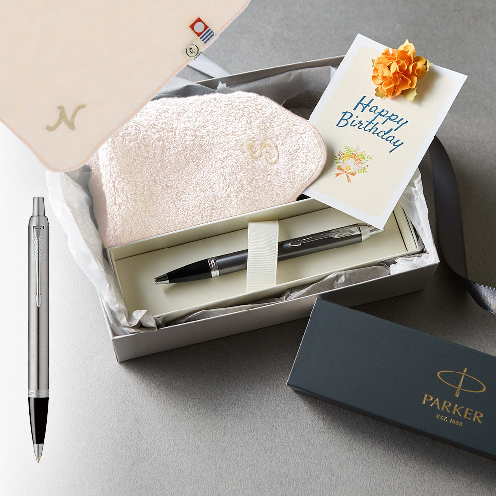 ボールペン IM The Core Line + タオルハンカチ パウダーピンク  / Premium Gift Set